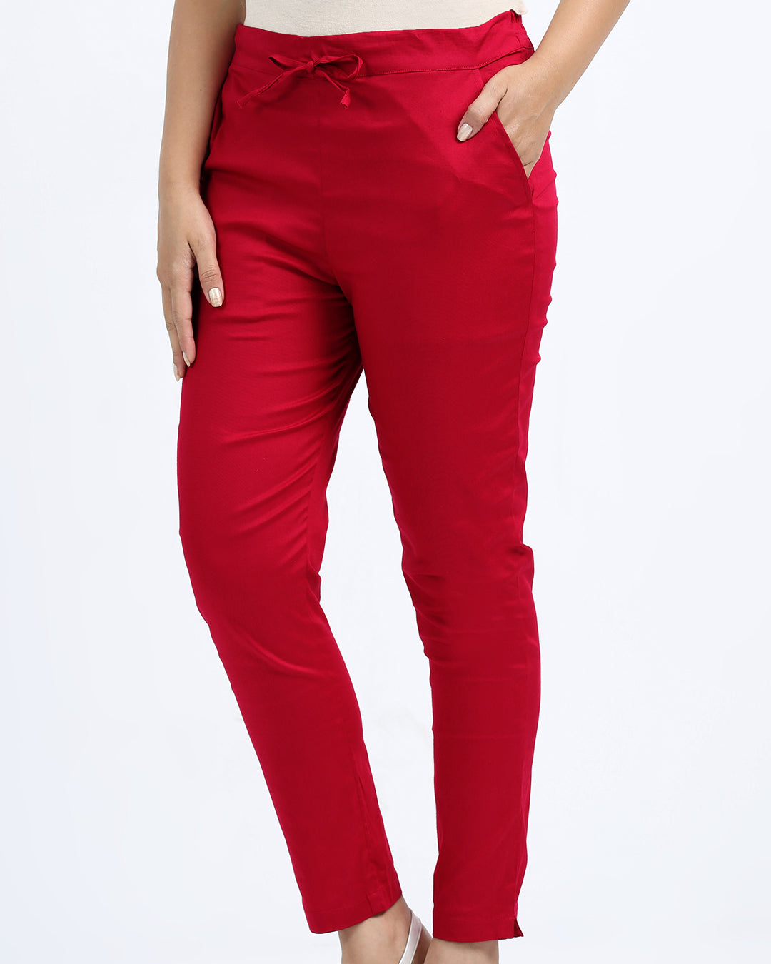 Women's Cotton Lycra Cigarette Pant -1153