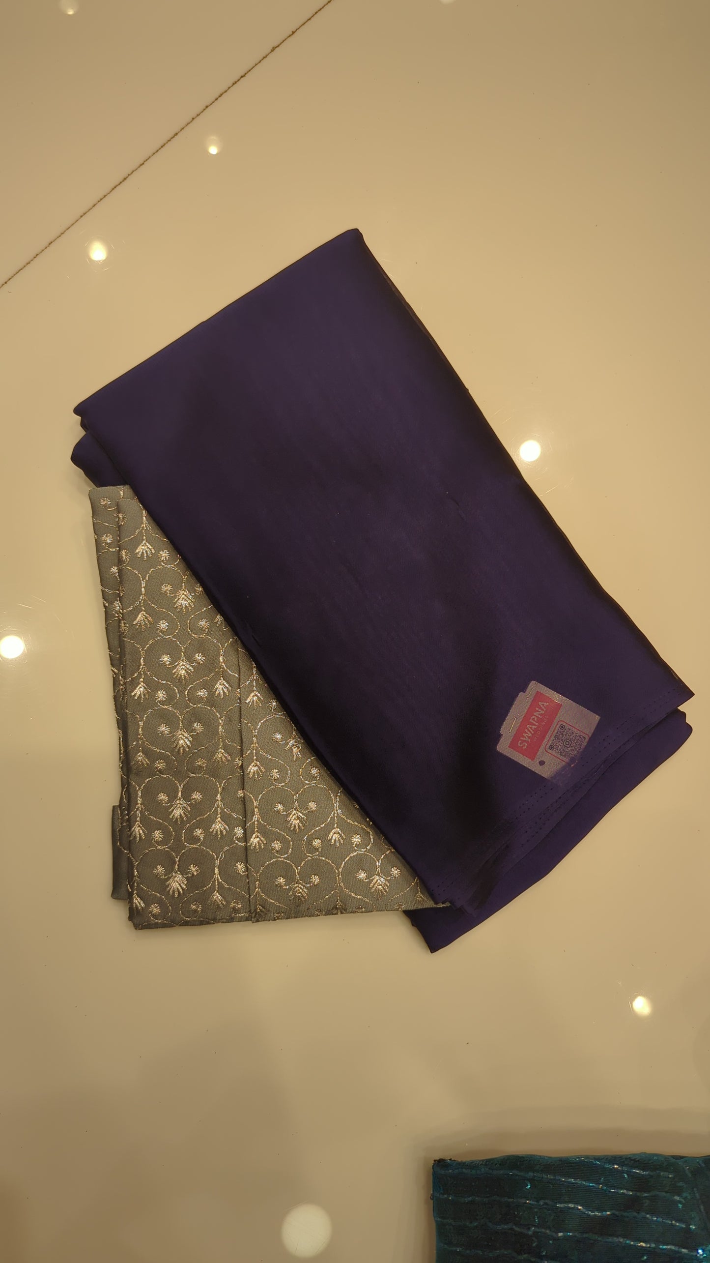 Diwali Special Blackberry Silk Plain Saree with Contrast Embroidery Blouse -D19