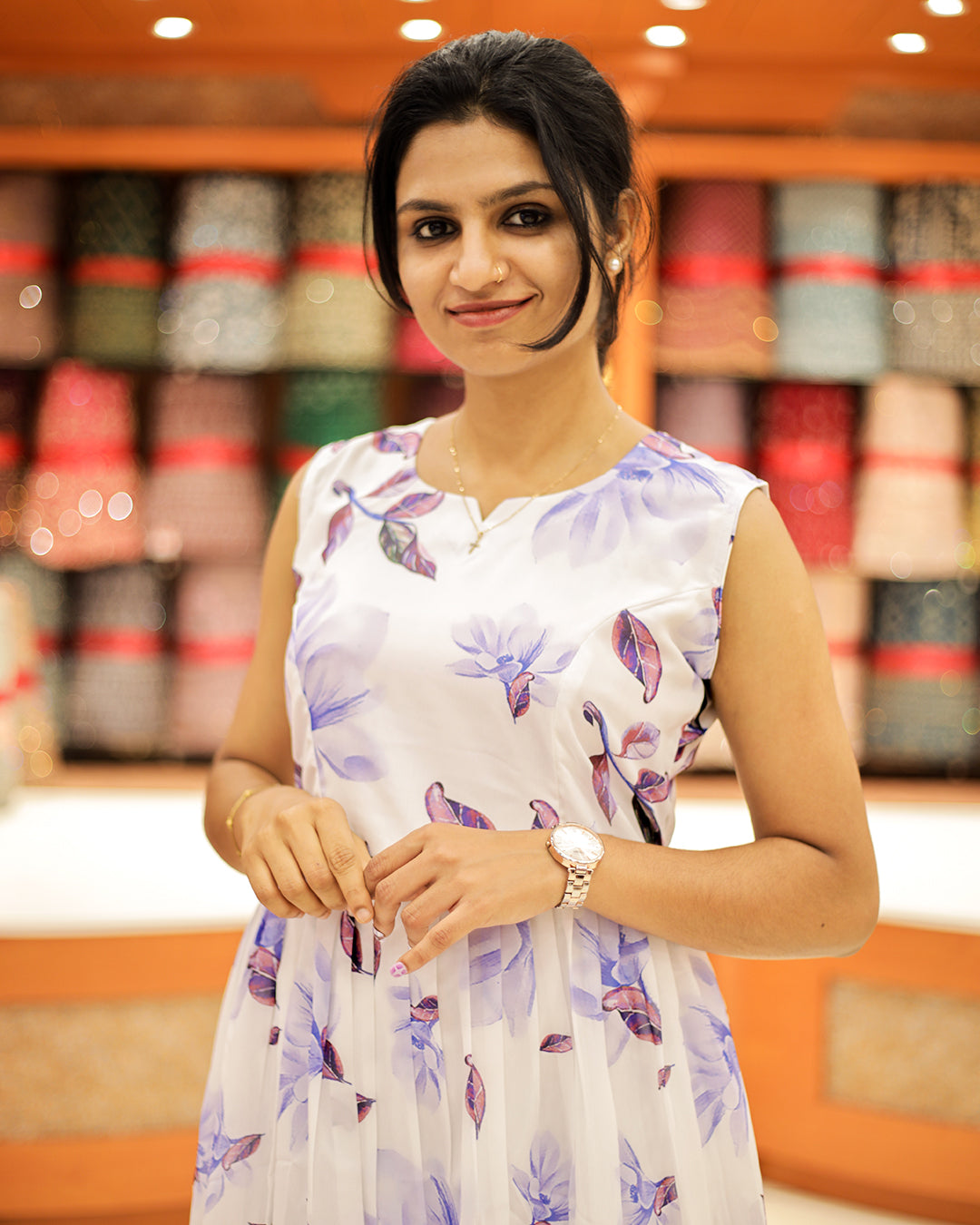 Women's Printed Frock - 1236