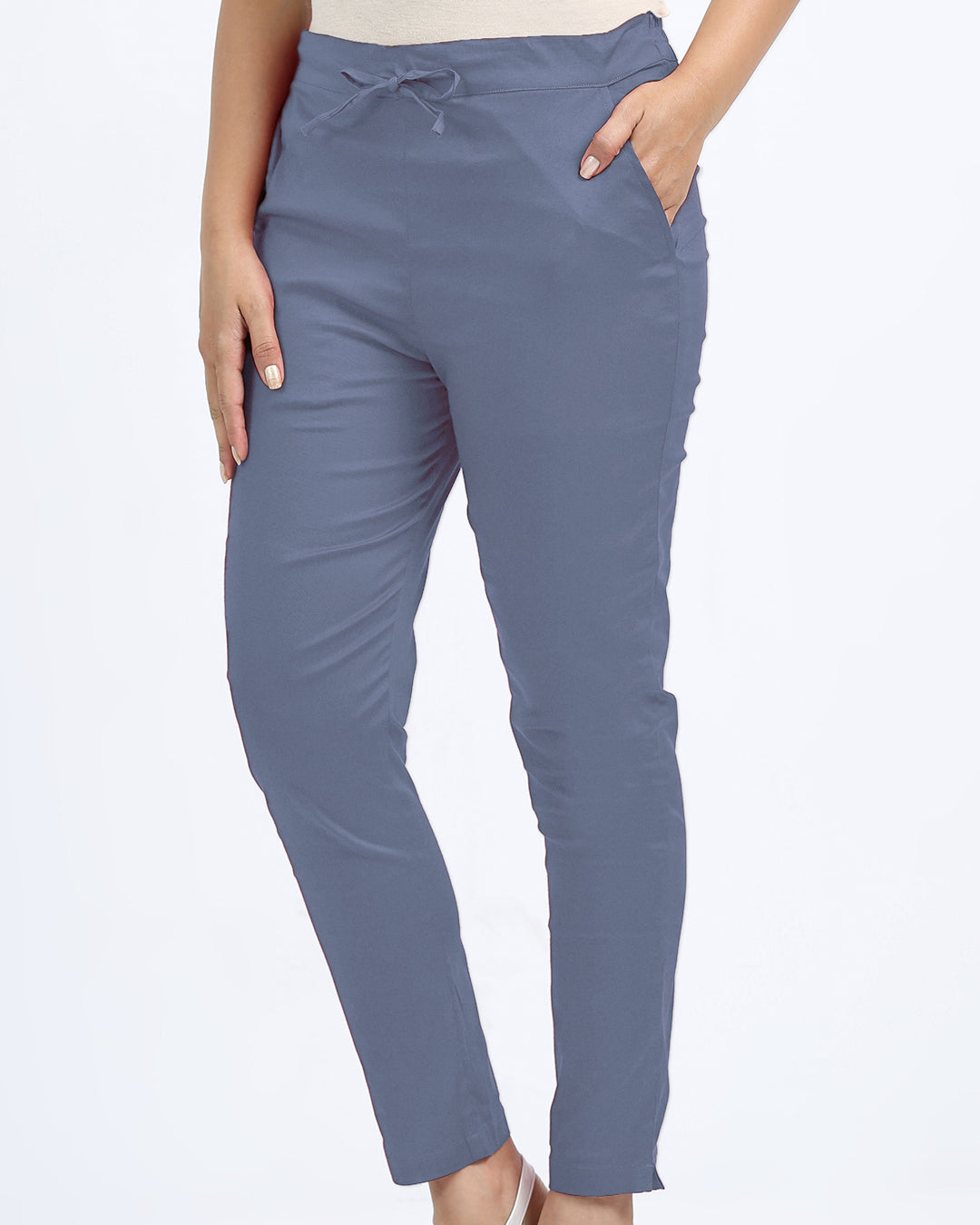 Women's Cotton Lycra Cigarette Pant -1153