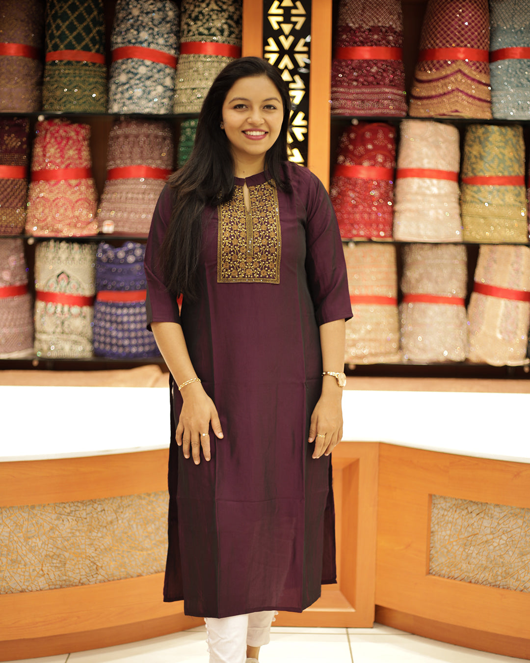 Women's Slited Kurthi- 1245