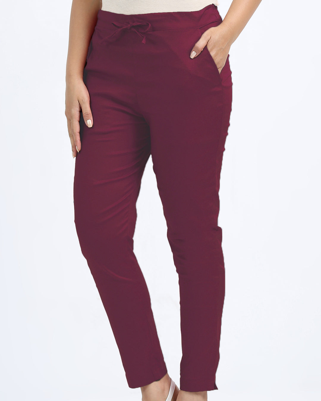 Women's Cotton Lycra Cigarette Pant -1153
