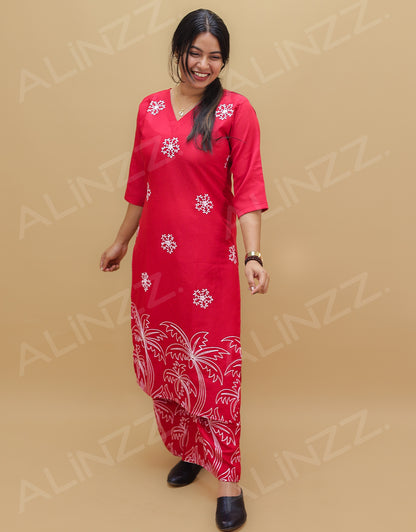 Womens Embroidered co ordset- R578