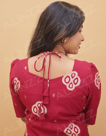 Womens Halter Neck Side Slit Top – R558