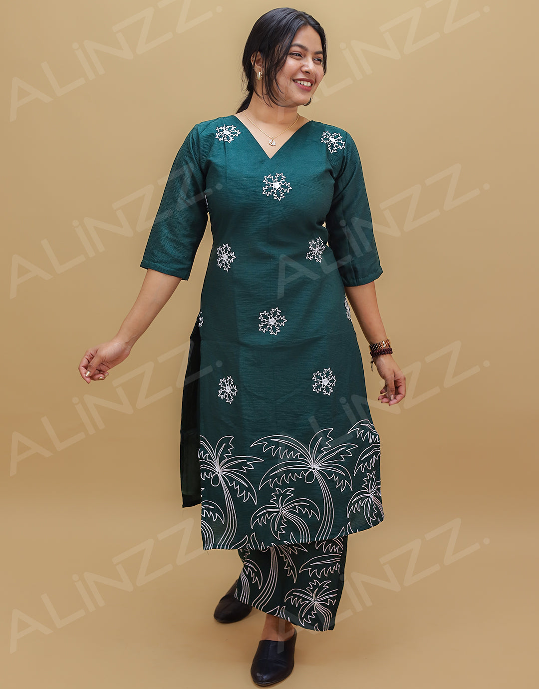 Womens Embroidered co ordset- R578