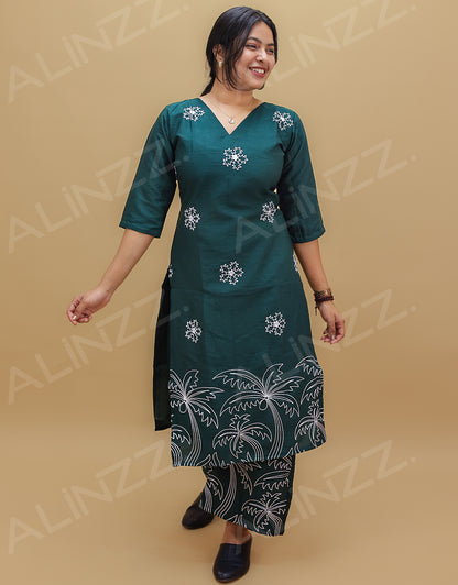 Womens Embroidered co ordset- R578