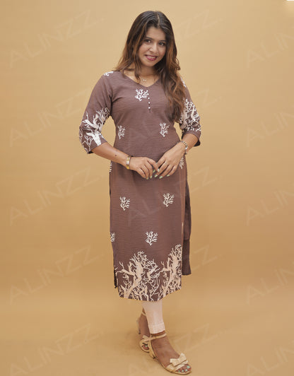 Women's Slitted Kurti with Embroidery design – R484