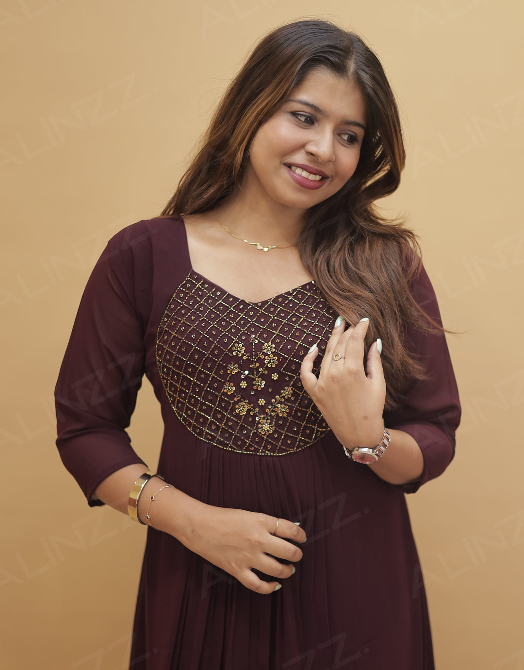 Women's Georgette Aline Kurti - R529