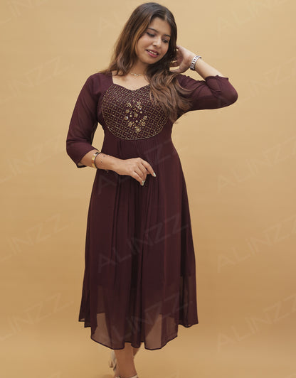 Women's Georgette Aline Kurti - R529