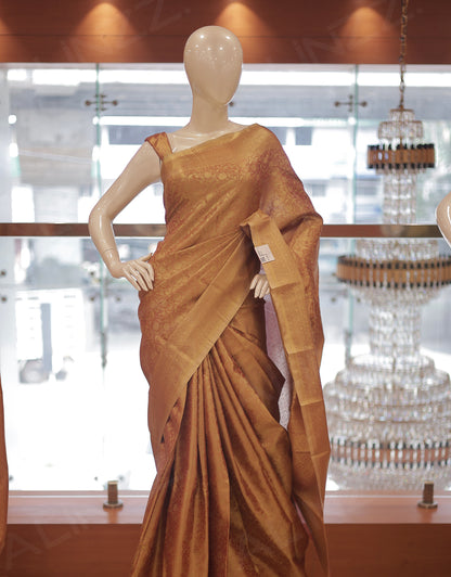 Tissue Brocade Floral Design Saree – R431