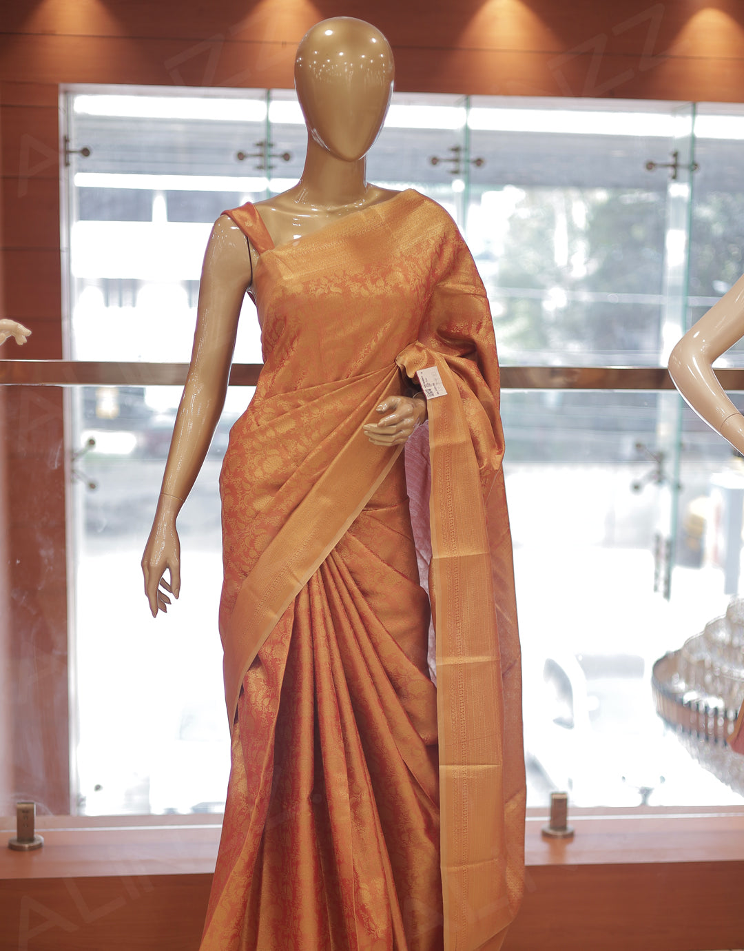 Tissue Brocade Floral Design Saree – R431