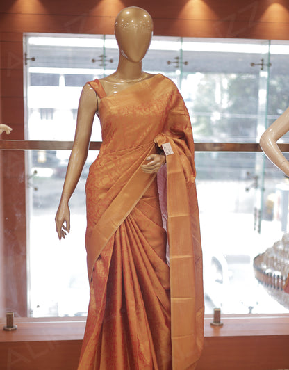 Tissue Brocade Floral Design Saree – R431