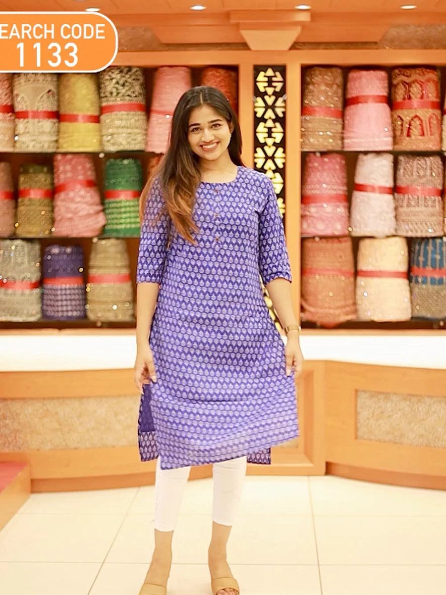 Women's Motif Print Kurti - 1133