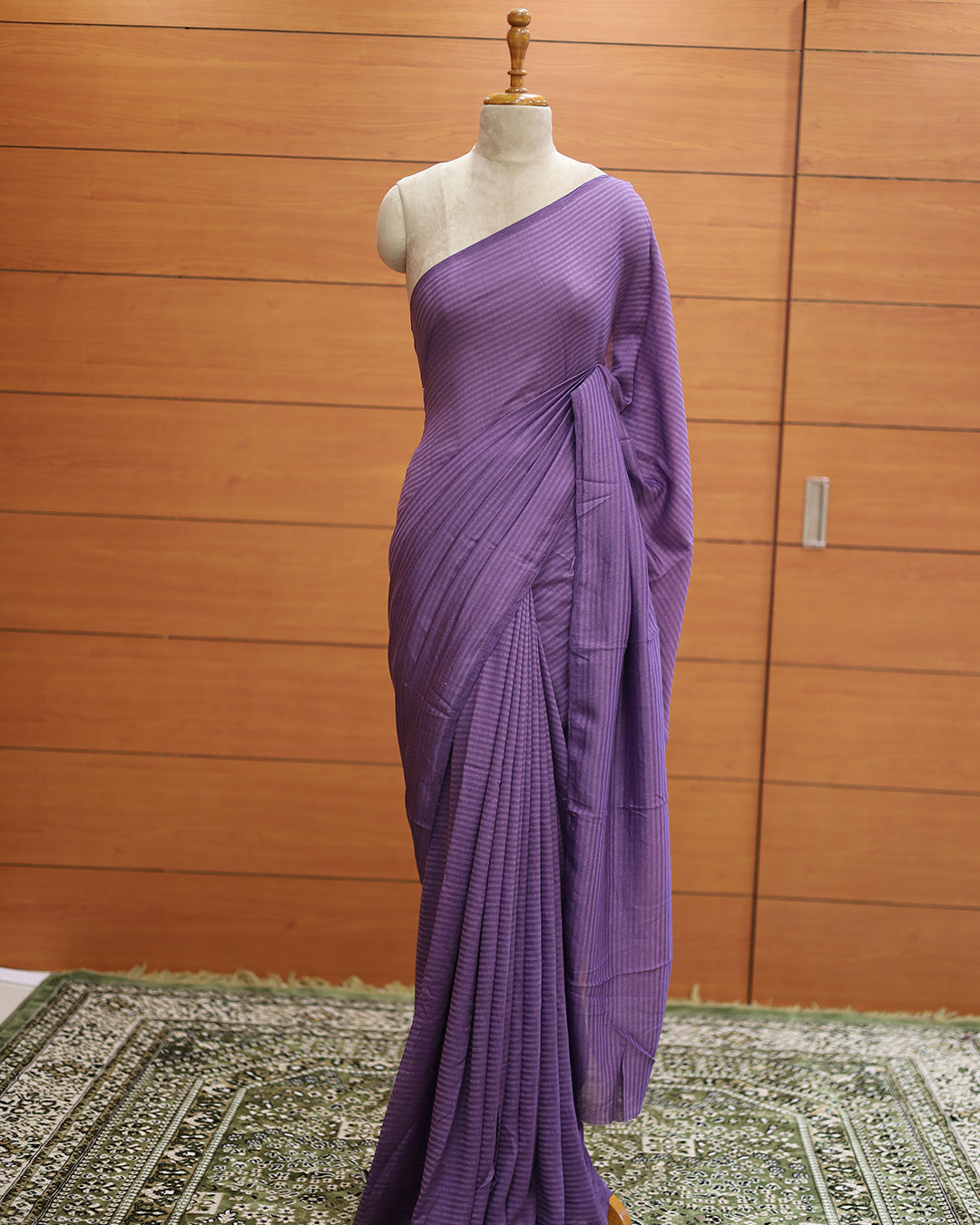 Vichitra Silk Saree with Stripes - 1138