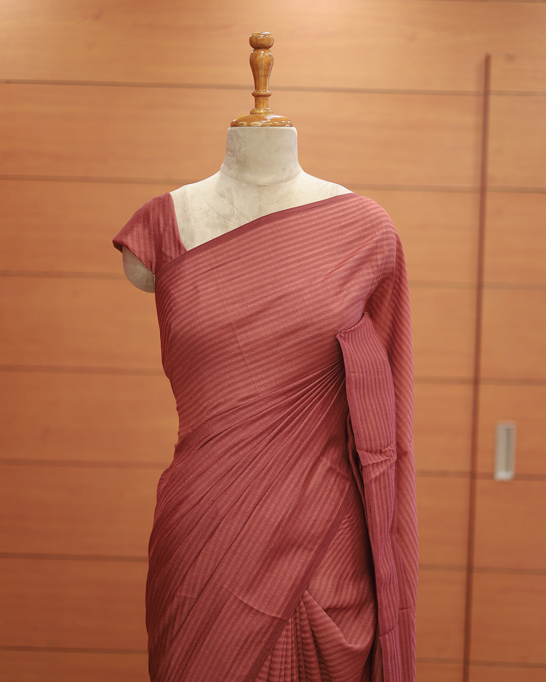 Vichitra Silk Saree with Stripes - 1138