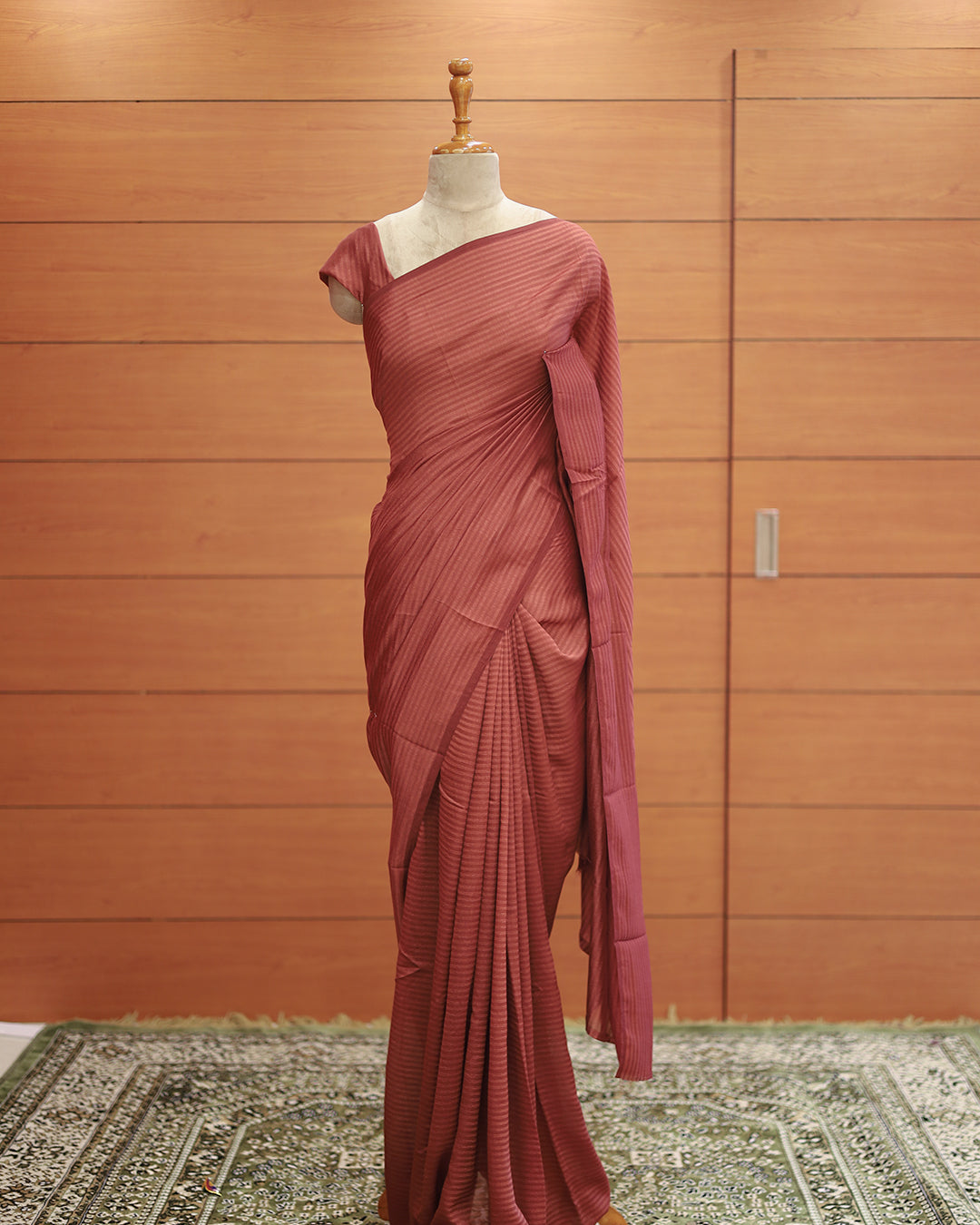Vichitra Silk Saree with Stripes - 1138