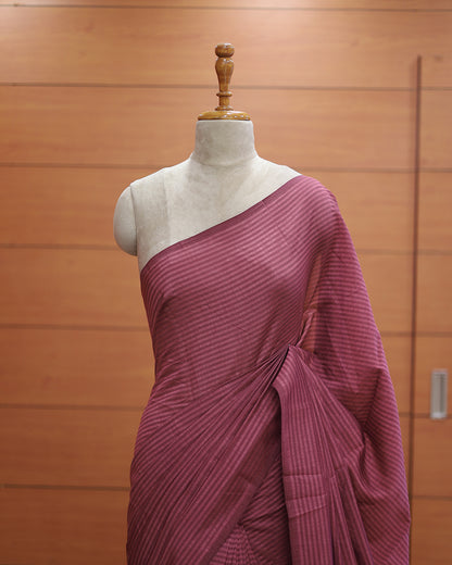 Vichitra Silk Saree with Stripes - 1138