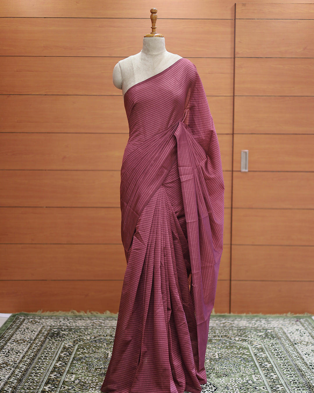 Vichitra Silk Saree with Stripes - 1138