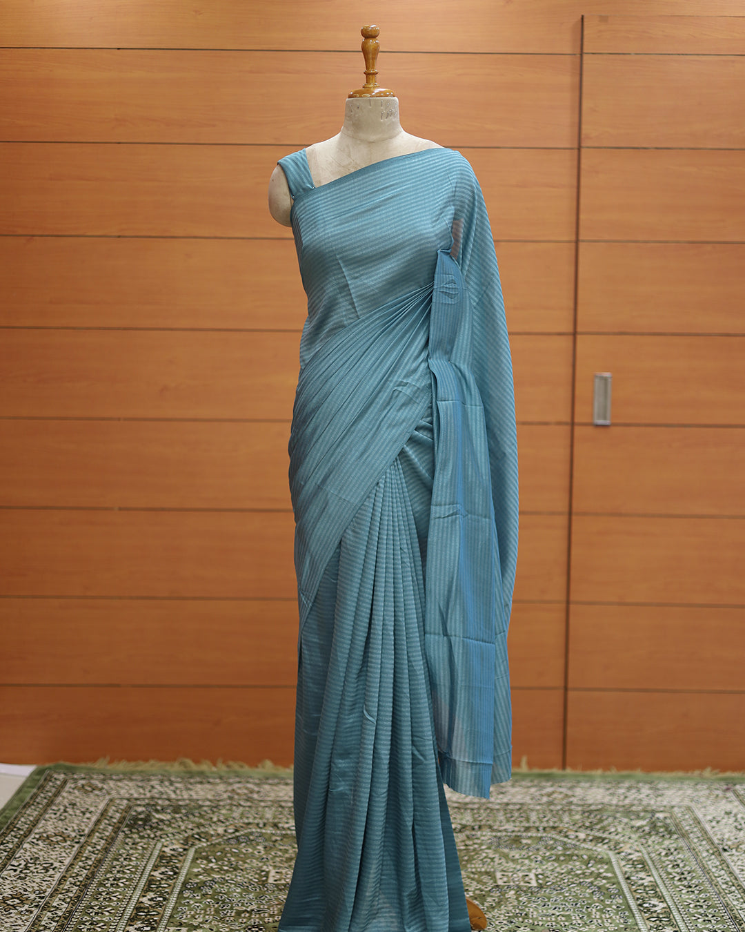 Vichitra Silk Saree with Stripes - 1138