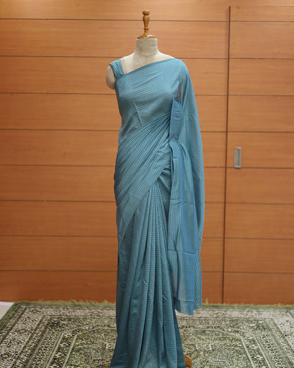 Vichitra Silk Saree with Stripes - 1138