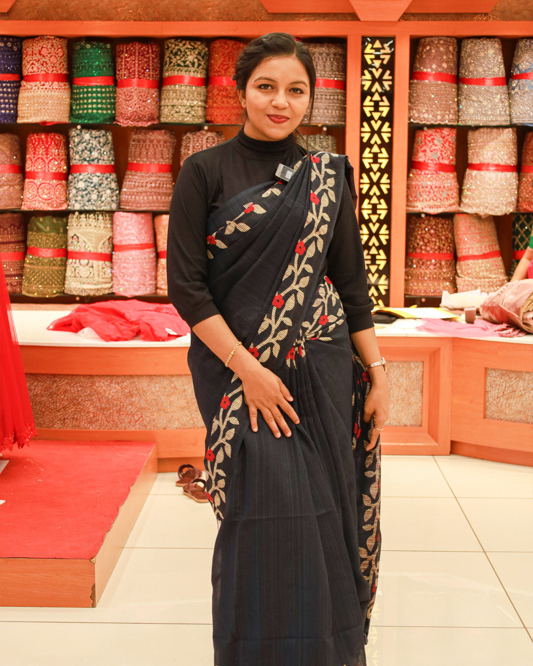 Semi Jute Saree - 1174