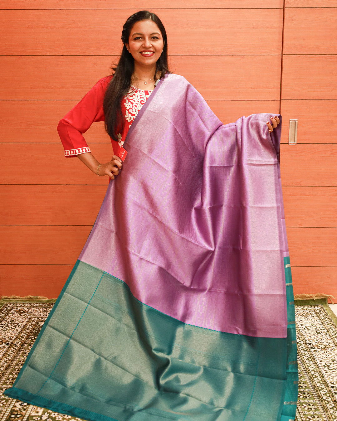 Contrast Semi Silk Sarees - 1177