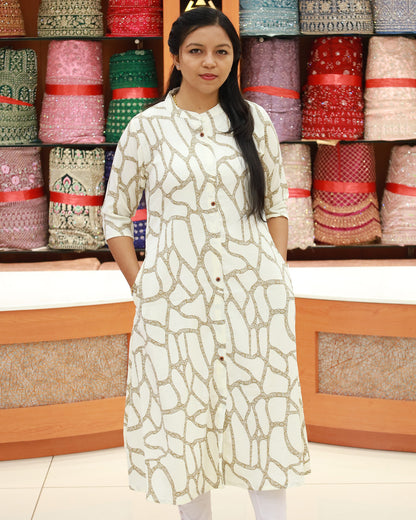Women's Popcorn Aline Kurti - 1198
