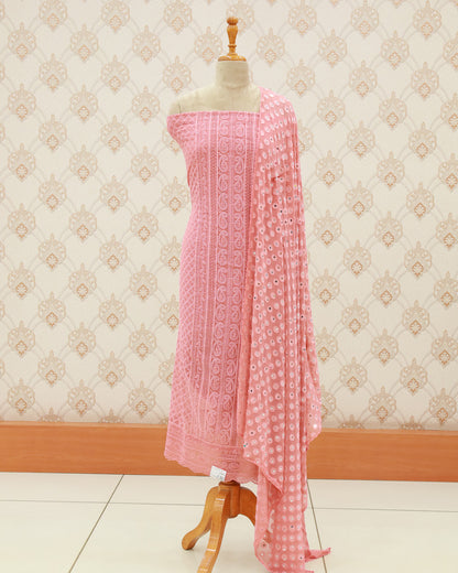 Women's Chikankari Salwar Suit with Mirror Worked Dupatta - 1214