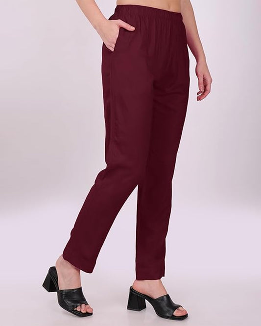 Women's Cotton Lycra Cigarette Pant -1500