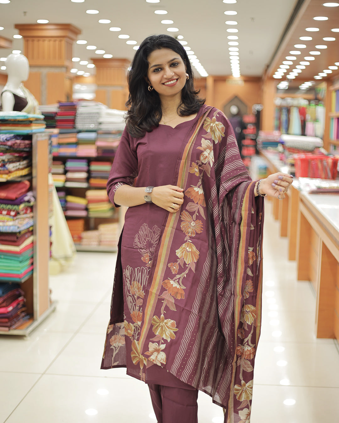 Women's 3pcs Salwar Set (Top, Bottom, Dupatta) - 1319