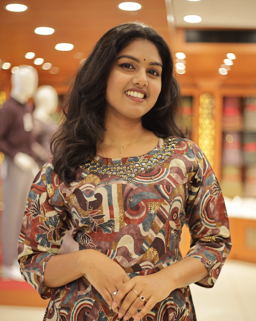 Women's Printed Frock- 1327