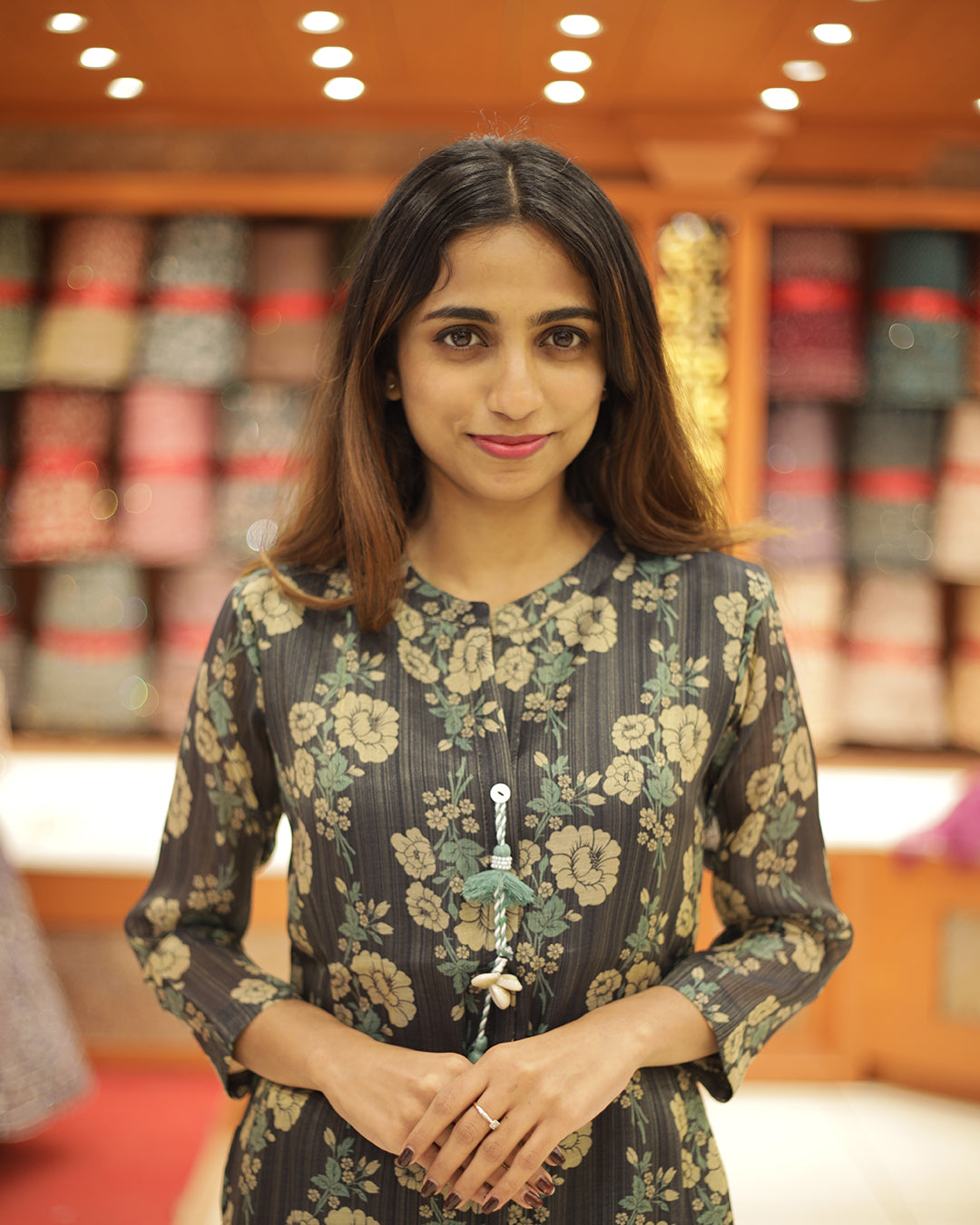 Women's FLoral Printed  Kurthi- 1336