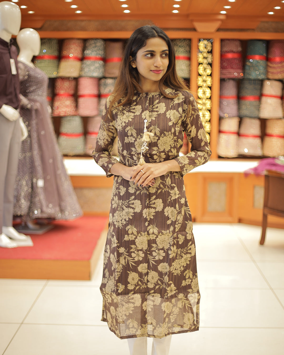 Women's FLoral Printed  Kurthi- 1336