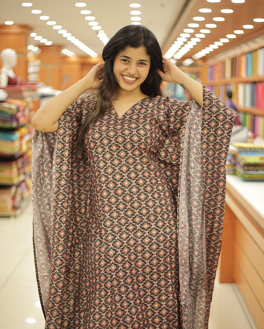 Women's  Rayon Printed Caftan Kurti - 1340