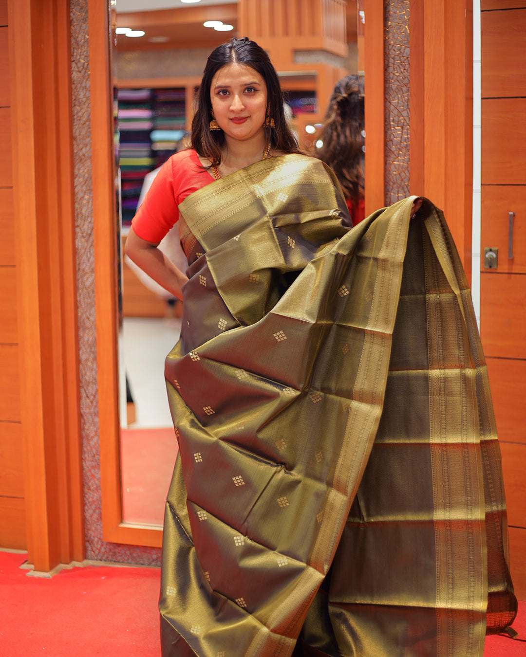 Brocade Tissue Silk Sarees - 1370