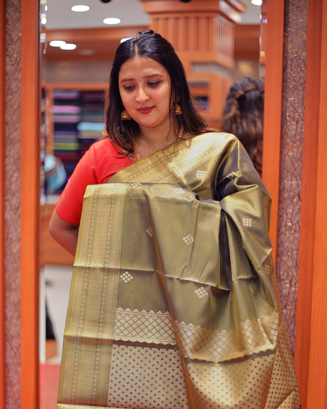Brocade Tissue Silk Sarees - 1370