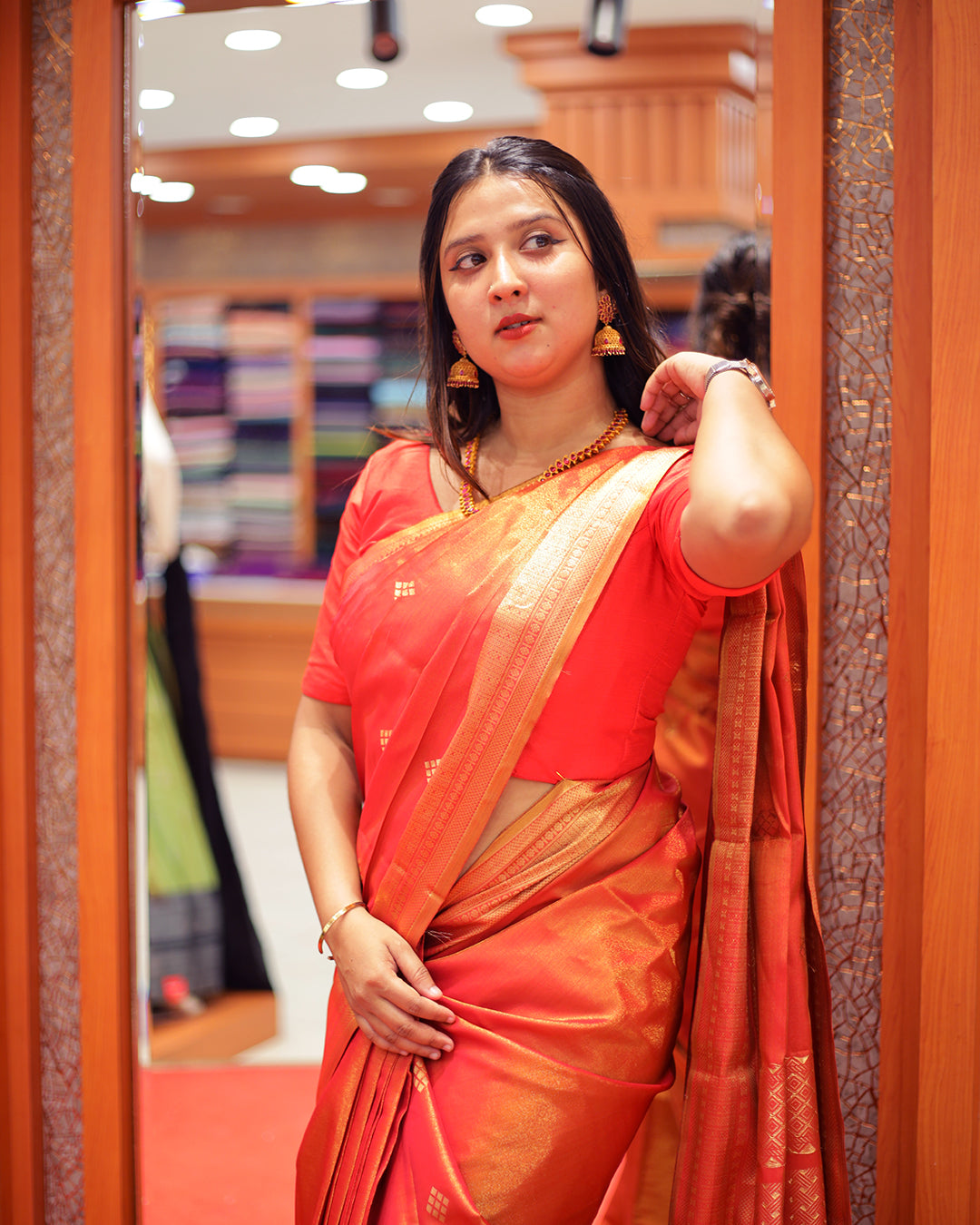 Brocade Tissue Silk Sarees - 1370