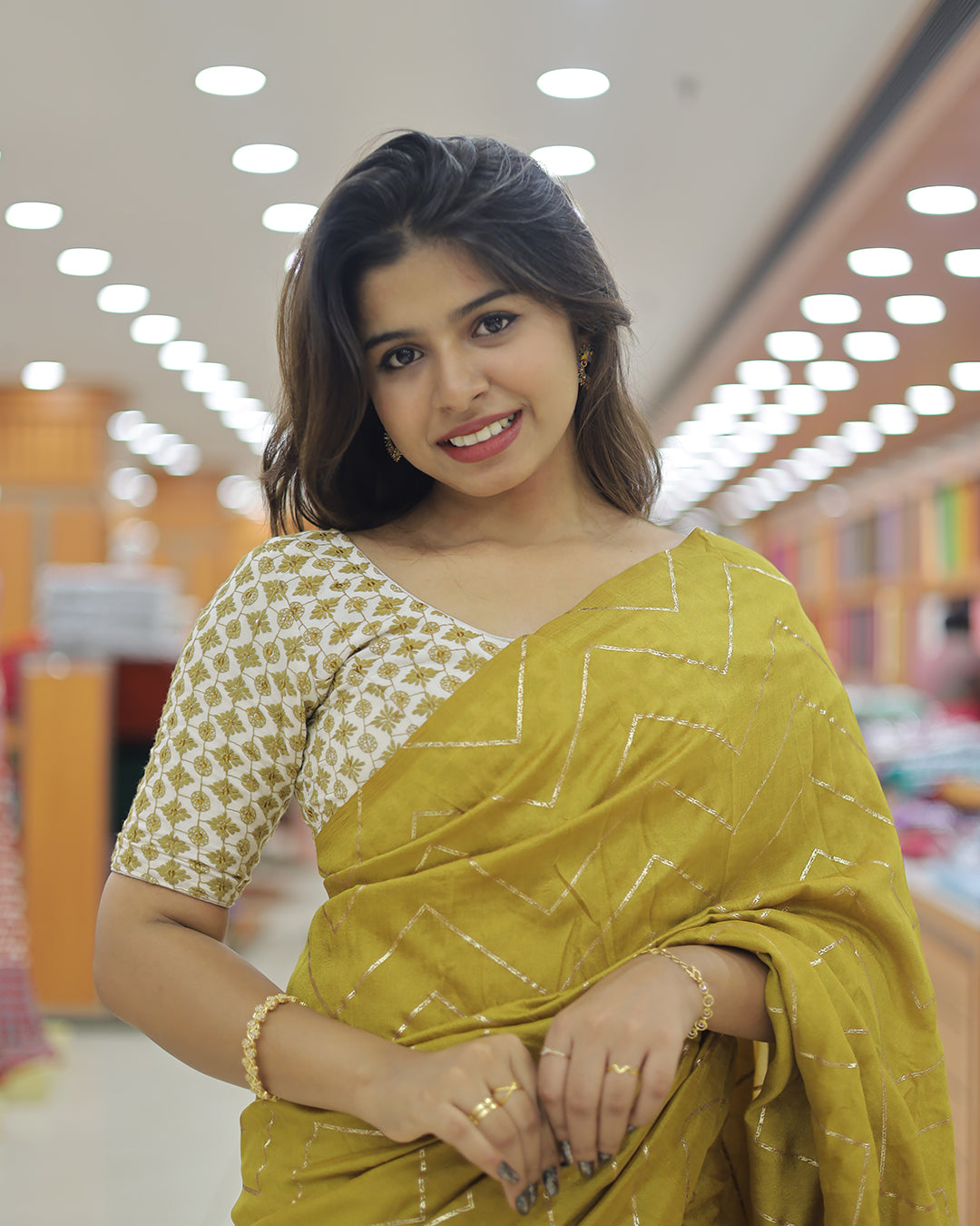 Vichitra Silk Sarees with Golden Stripes - G281