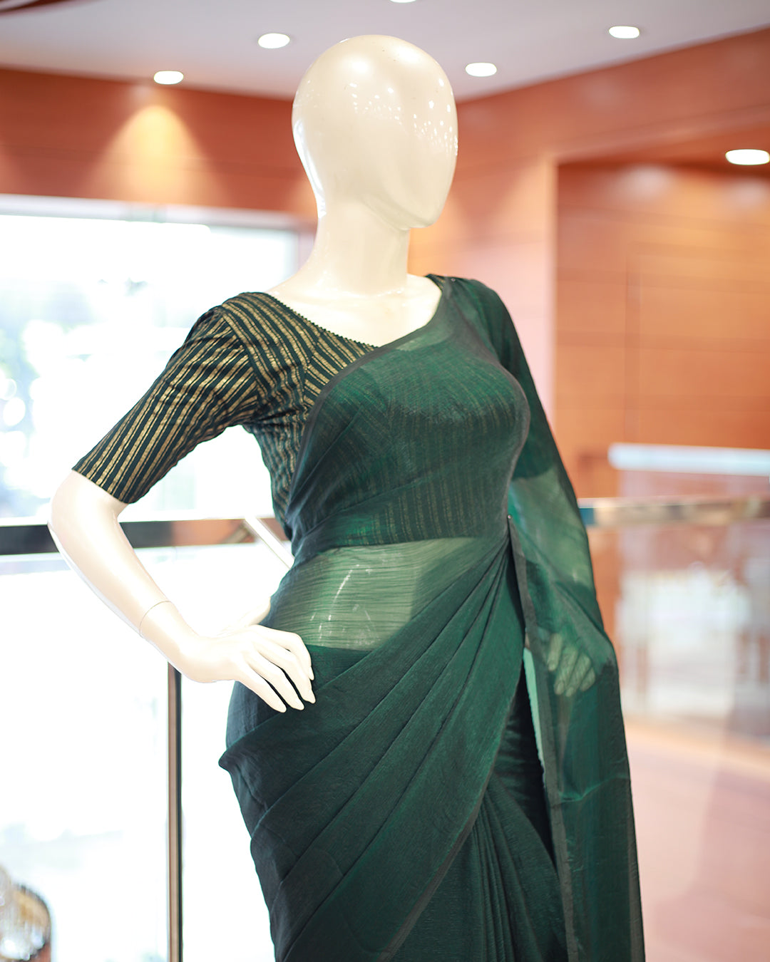 Velvet Organza Saree - 1388
