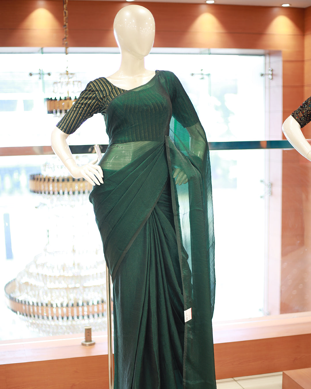 Velvet Organza Saree - 1388