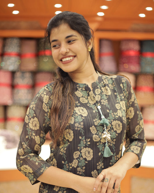 Women's Printed  Kurthi- 1342