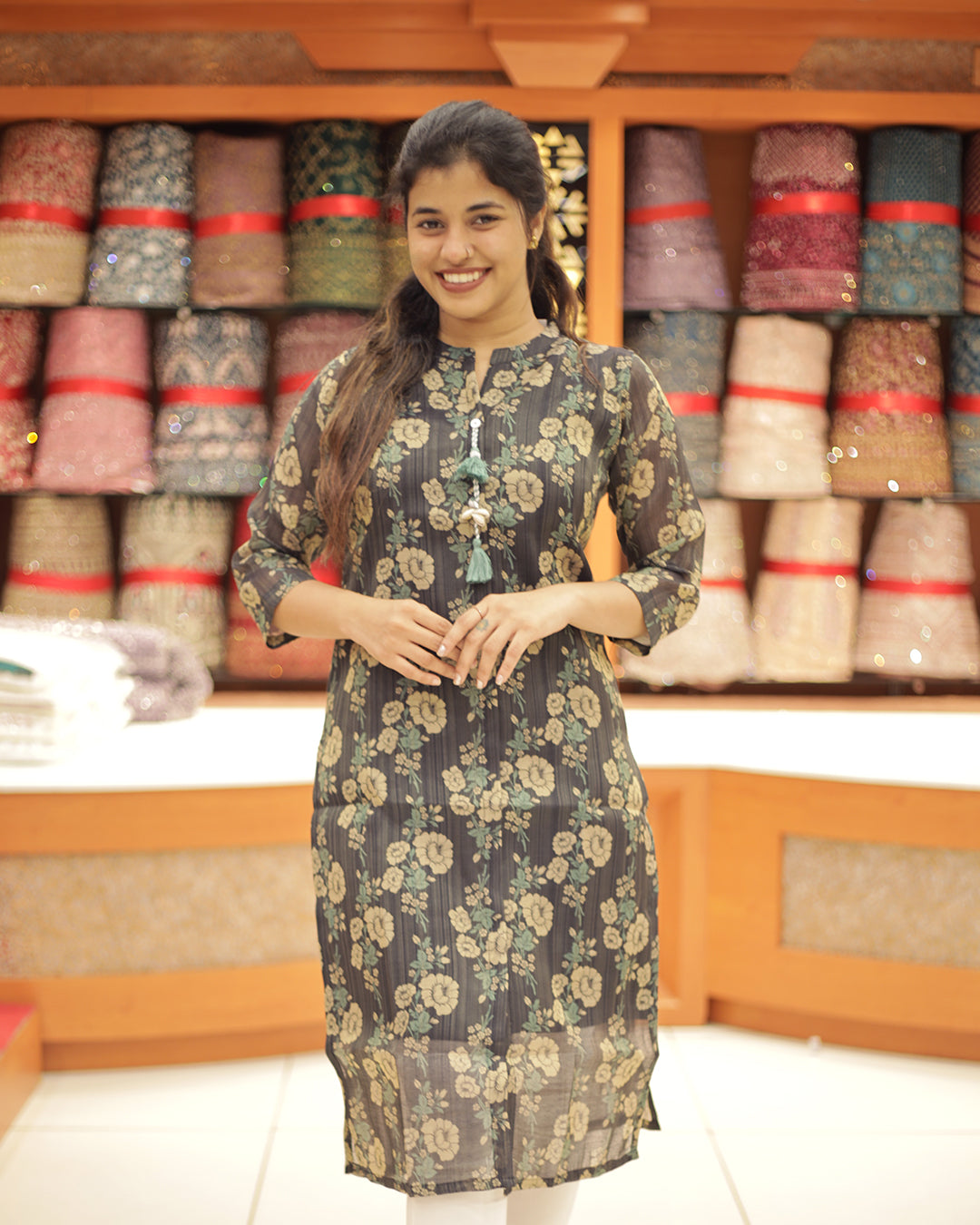 Women's Printed  Kurthi- 1342