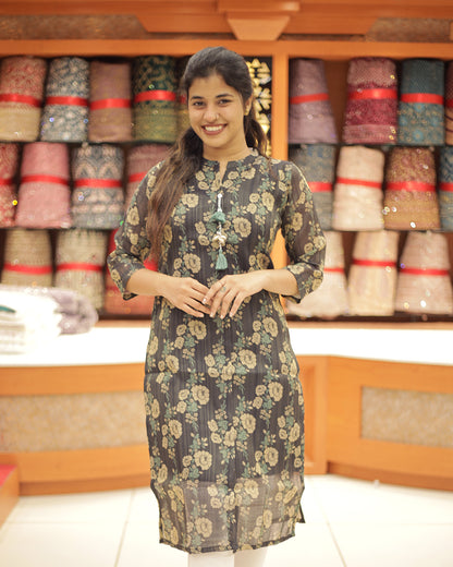Women's Printed  Kurthi- 1342