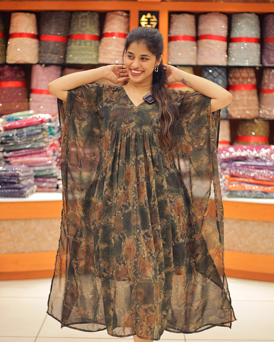 Women's Printed Caftan Kurti - 1362
