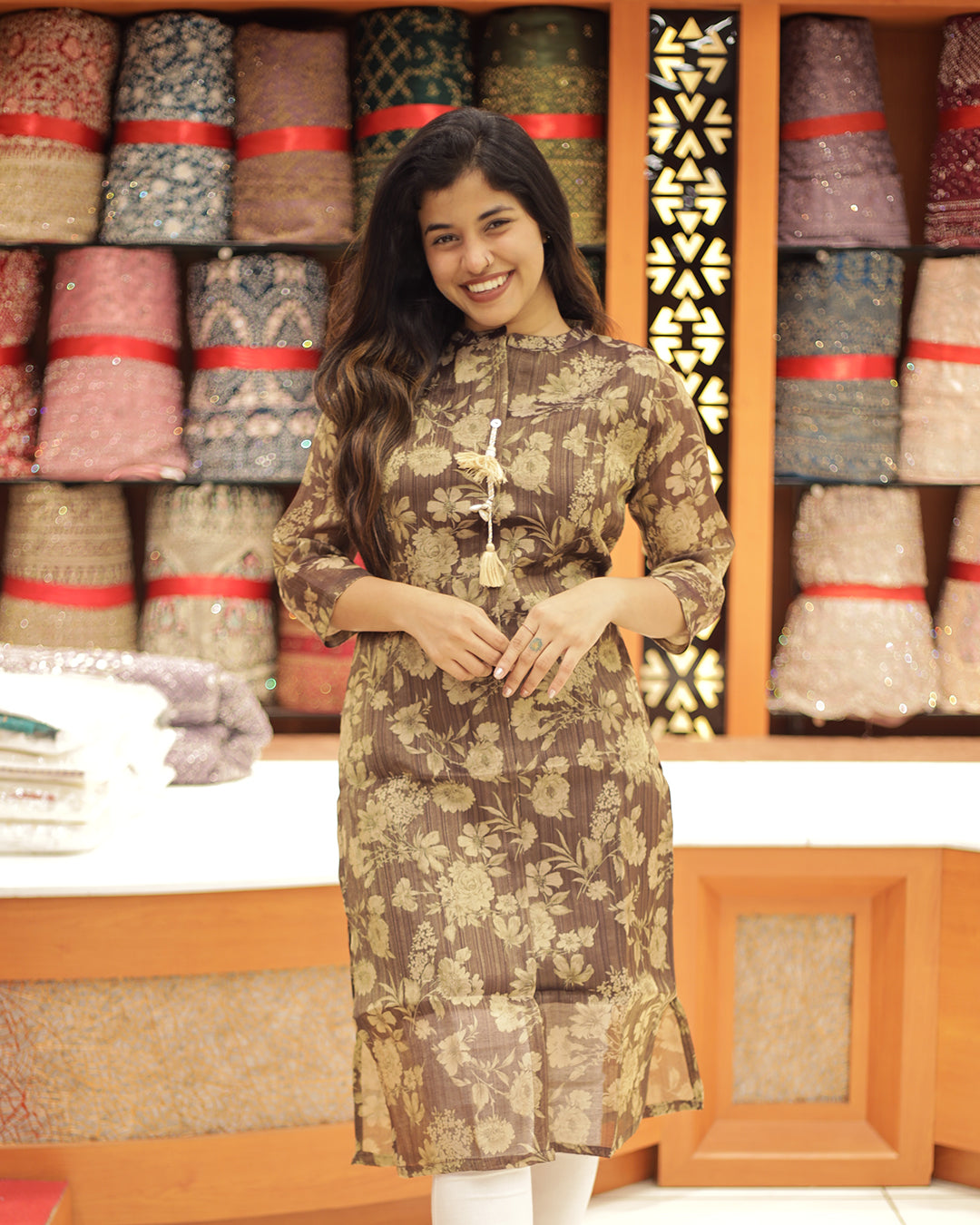 Women's Printed  Kurthi- 1342