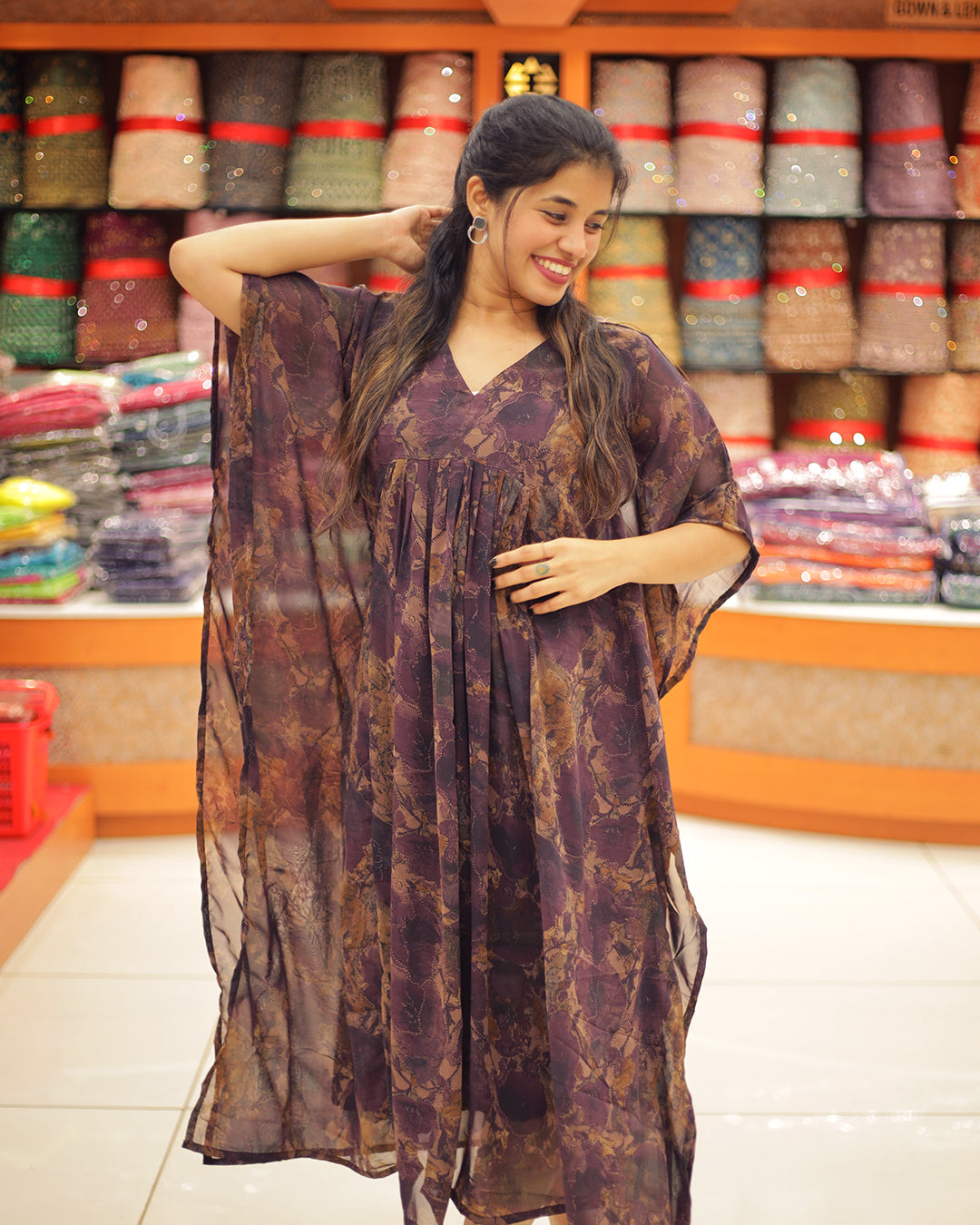 Women's Printed Caftan Kurti - 1362