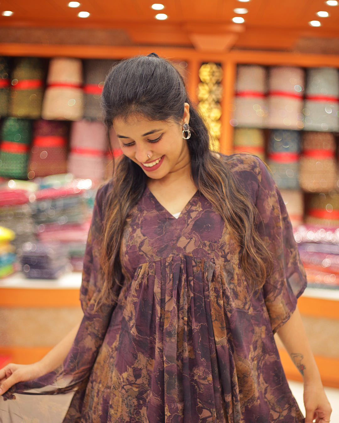 Women's Printed Caftan Kurti - 1362