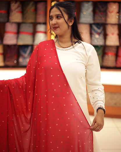 Women's Bandini printed Dupatta  -1412