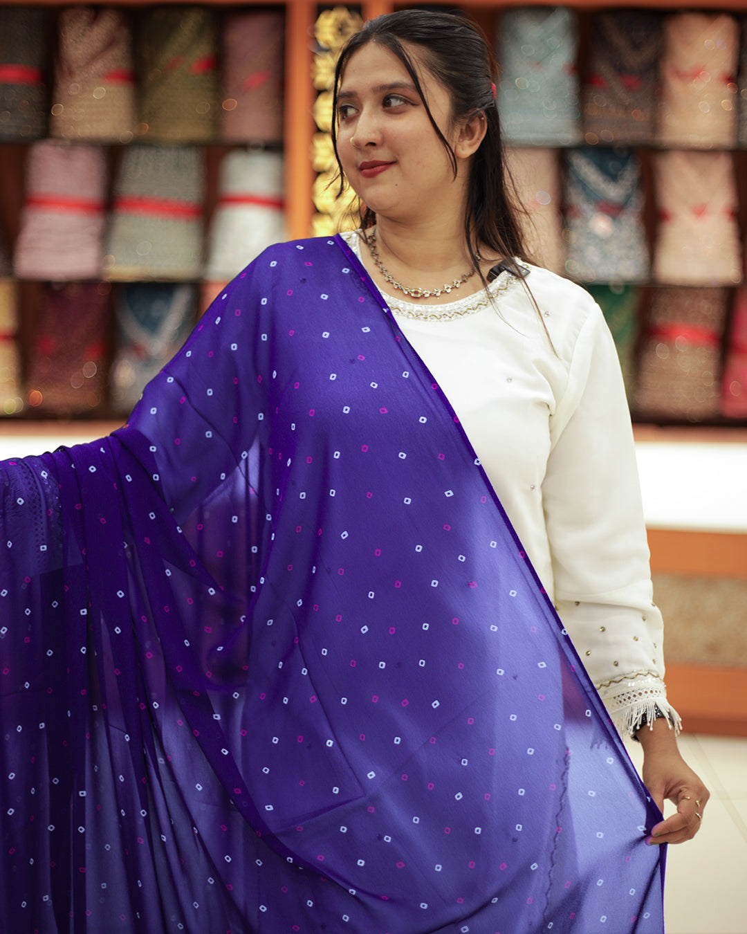 Women's Bandini printed Dupatta  -1412