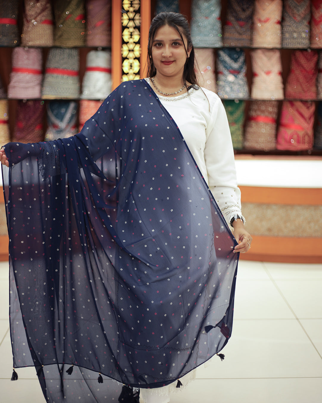 Women's Bandini printed Dupatta  -1412